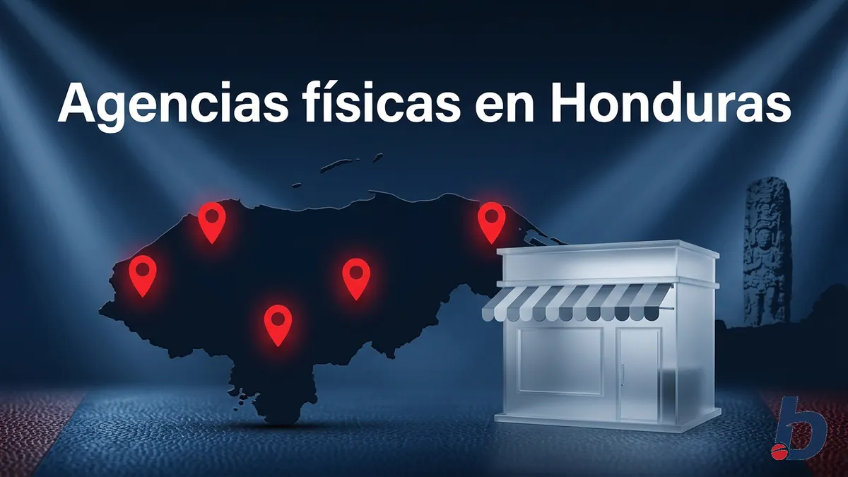 Mapa de las agencias físicas de Betcris en Honduras con direcciones, teléfonos y horarios de atención